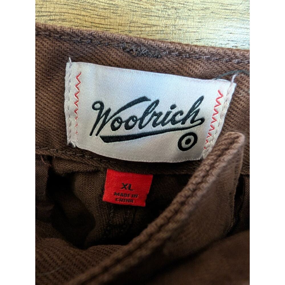 Woolrich Cargo Pants Mens XL Brown Pockets Relaxed Straight Leg Drawstring NWT - Picture 3 of 4